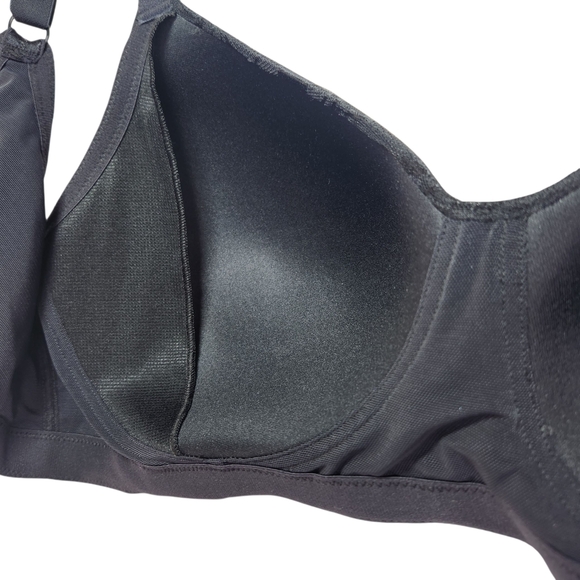 Breezies Black Floral Women's Wireless Bra 44D - Picture 9 of 10